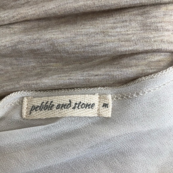 Pebble and Stone Tan and White Overlay Cardigan - Picture 9 of 10
